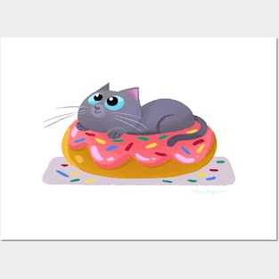 Cat and Donut Posters and Art